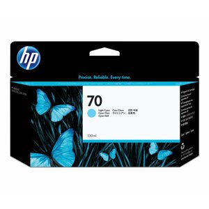Inkoustová náplň HP 70 světlá azurová (C9390A)