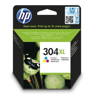 Inkoustová náplň HP 304XL tříbarevná (N9K07AE#BA3)
