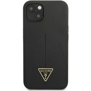 Guess Silicone Line Triangle kryt iPhone 13 černý