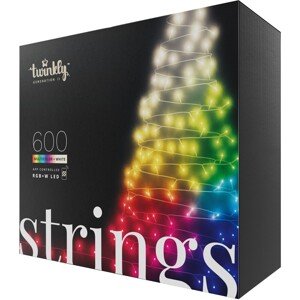 Twinkly Strings Special Edition chytré žárovky na stromeček 600 ks 48m černý kabel