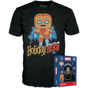 Funko Boxed Tee: Marvel Holiday- Gingerbread Iron Man L