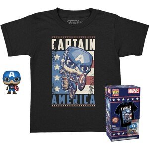 Funko Pocket POP! & Tee: Marvel Captain America dětské L