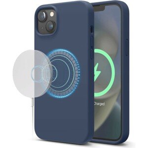 ELAGO silikonový kryt s MagSafe pro iPhone 14 Plus tmavě modrý