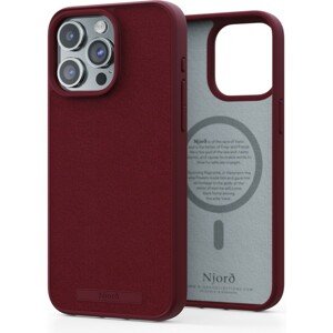 NJORD Suede MagSafe kryt iPhone 15 Pro Max červený