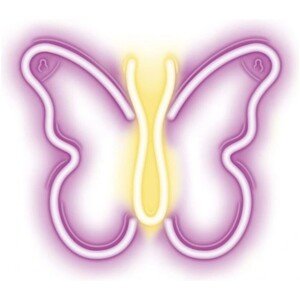 Neolia dekorativní LED neon Motýl růžový