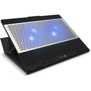 CONNECT IT FrostBlast chladicí podložka pod notebook s modrým podsvícením černá