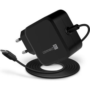 CONNECT IT C-Power Mini univerzální notebookový adaptér USB-C černý PD 67 W