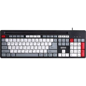 Marvo KB005 drátová klávesnice (US) černo-červená