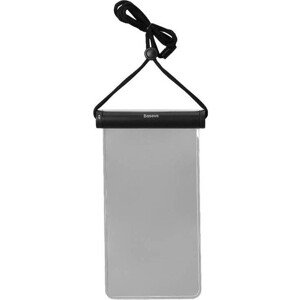 Baseus Vodotěsné pouzdro na telefon AquaGlide s cylindrickým posuvným zámkem transparentní (černé)
