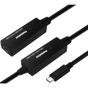 PremiumCord repeater a prodlužovací kabel USB-C 10m černý