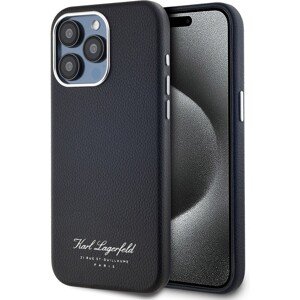 Karl Lagerfeld Grained PU Hotel RSG zadní kryt iPhone 15 Pro černý