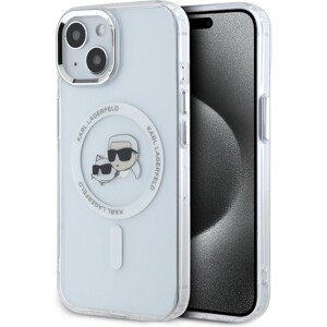 Karl Lagerfeld IML K&CH Heads Metal Frame MagSafe zadní kryt iPhone 13 čirý