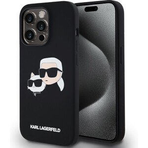Karl Lagerfeld Liquid Silicone Double Heads Magsafe zadní kryt iPhone 14 Pro černý