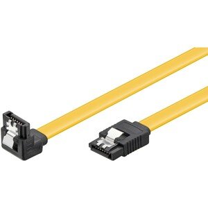 PremiumCord kabel SATA 3.0 kovová západka 90° 0,3m