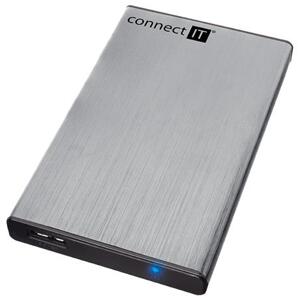 CONNECT IT externí box LITE pro HDD 2,5" SATA, USB 3.0 stříbrný; CI-1045