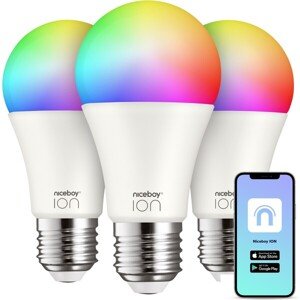 Niceboy chytrá žárovka ION SmartBulb RGB E27 9W (set 3 ks)