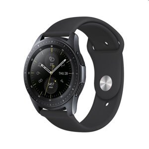 COTEetCI univerzální silikonový náramek 22 mm pro Apple Watch 42/44/45 mm, černý