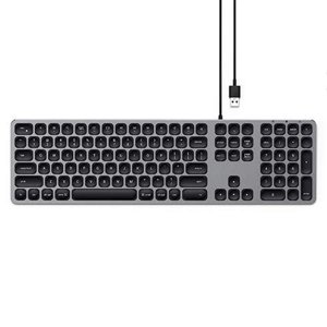 Satechi klávesnice Aluminium Wired USB Keyboard, šedá