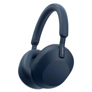 Bezdrátová sluchátka Sony WH-1000XM5 s potlačením hluku, tmavě modré