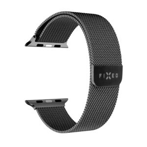 FIXED Mesh Strap for Apple Watch 42/44/45 mm, black, vystavený, záruka 21 měsíců