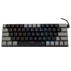 Mechanická herní klávesnice White Shark WAKIZASHI, modrý switch, US, černá/šedá