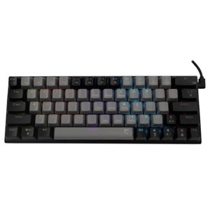 White Shark mechanická herní klávesnice WAKIZASHI, modrý switch, US, černá/šedá