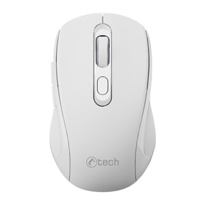 Bezdrátová myš C-Tech WLM-12, duální režim, BT5.0, USB, 1600 DPI, bílá