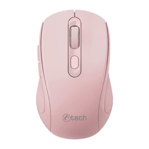 Bezdrátová myš C-Tech WLM-12, duální režim, BT5.0, USB, 1600 DPI, růžová
