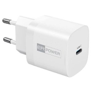 ER POWER síťový nabíječka GaN USB-C, 33 W, bílá