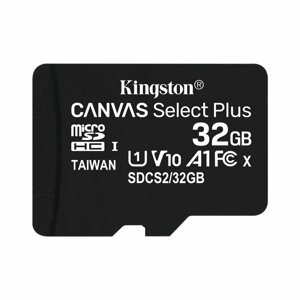 Kingston Canvas SeIect Plus Micro SDHC 32GB, UHS-I A1, Class 10 - rychlost 100 MB/s