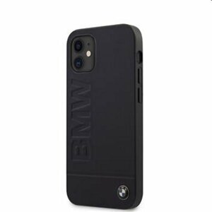 BMW Leather Hot Stamp Kryt pro iPhone 12 mini, Navy
