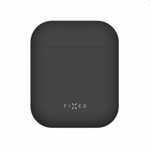 FIXED Silky Silikonové pouzdro pro Apple AirPods 1/2, černé