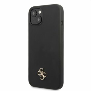 Pouzdro Guess 4G Silicone Metal Logo pro Apple iPhone 13 mini, černé