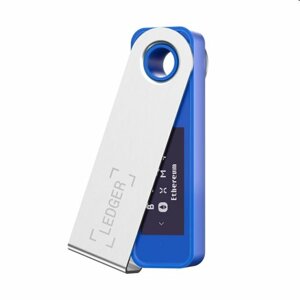 Ledger Nano S Plus hardverová peněženka na kryptomeny, modrá