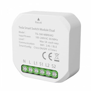 Tesla Smart Switch Module Dual TSL-SWI-WBREAK2, biela