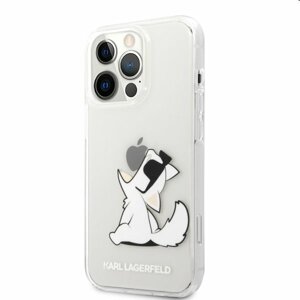 Pouzdro Karl Lagerfeld PC/TPU Choupette Eat for Apple iPhone 14 Pro Max, transparent