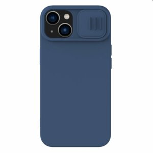 Nillkin CamShield Silky zadní silikonový kryt pro Apple iPhone 14 Plus, modré