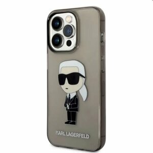 Pouzdro Karl Lagerfeld IML Ikonik NFT pro Apple iPhone 14 Pro Max, černé