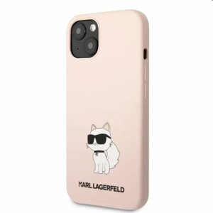 Zadní kryt Karl Lagerfeld Liquid Silicone Choupette NFT pro Apple iPhone 13, růžové