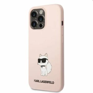 Zadní kryt Karl Lagerfeld Liquid Silicone Choupette NFT pro Apple iPhone 13 Pro Max, růžové
