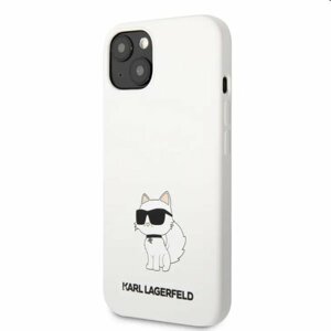Zadní kryt Karl Lagerfeld Liquid Silicone Choupette NFT pro Apple iPhone 13, bílé