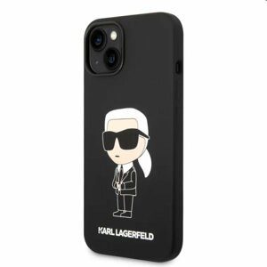 Zadní kryt Karl Lagerfeld Liquid Silicone Ikonik NFT pro Apple iPhone 14, černé