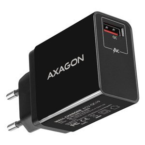 AXAGON ACU-QC19 síťový adaptér 1x QC3.0/AFC/FCP/SMART, 19 W, černý
