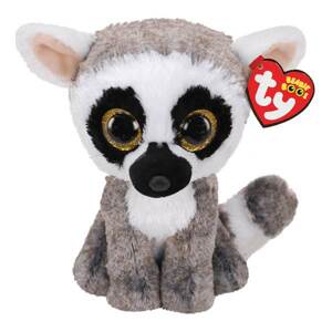 TY Plyšový lemur Linus, 15 cm