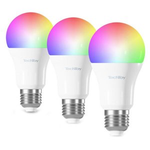 TechToy Chytrá žárovka / 9W / E27 / RGB / ZigBee / 3ks TSL-LIG-A70ZB-3PC, biela