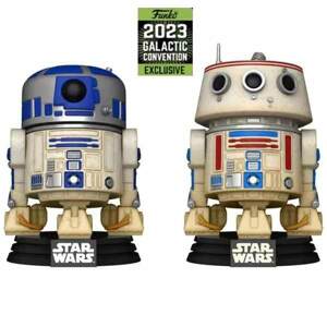 POP! 2 Pack: R2 D2 a R5 D4 (Star Wars) 2023 Galactic Convention Exclusive