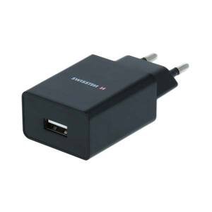Swissten síťový adaptér Smart IC 1x USB 1A Power s datovým kabelem USB/TYPE C 1,2m, černé