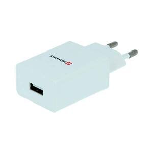 Swissten síťový adaptér Smart IC 1x USB 1A Power s datovým kabelem USB/Lightning 1,2 M, bílé