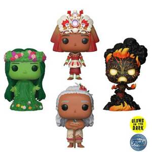 POP! 4 Pack Disney: Moana Special Edition (Glows in The Dark)