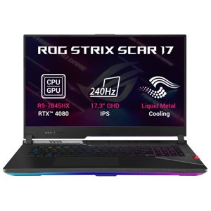 ASUS ROG Strix SCAR 17 R9-7845HX 32 GB 1 TB SSD RTX4080 17,3" WQHD Win11Home, Black
